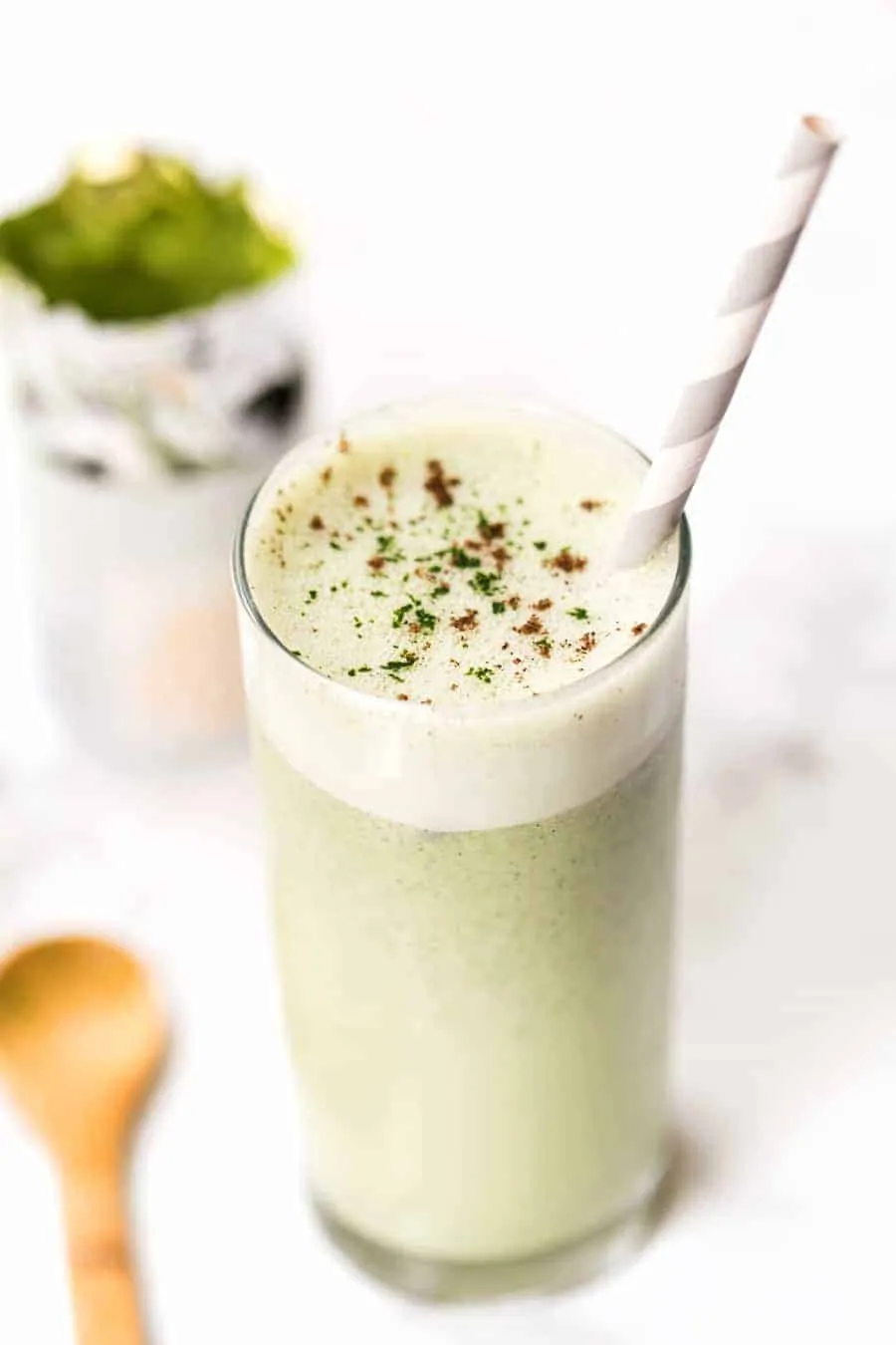 Coconut Matcha Latte (Dairy Free) - Clean Eating Kitchen