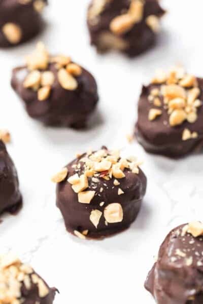 No Bake Snickers Banana Bites