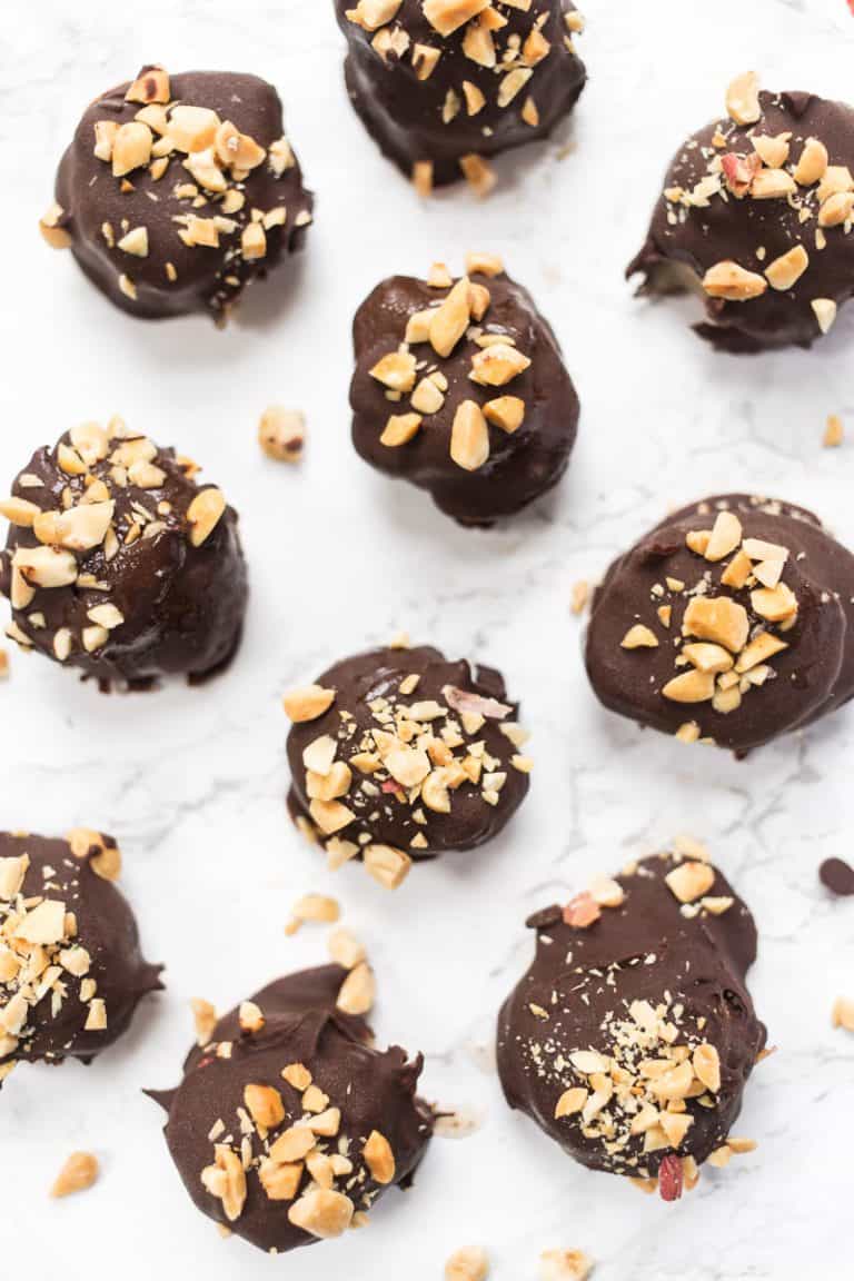 No Bake Healthier Snickers Bites - Late Night Snacks