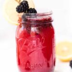 sparkling blackberry lemonade made with natural ingredients