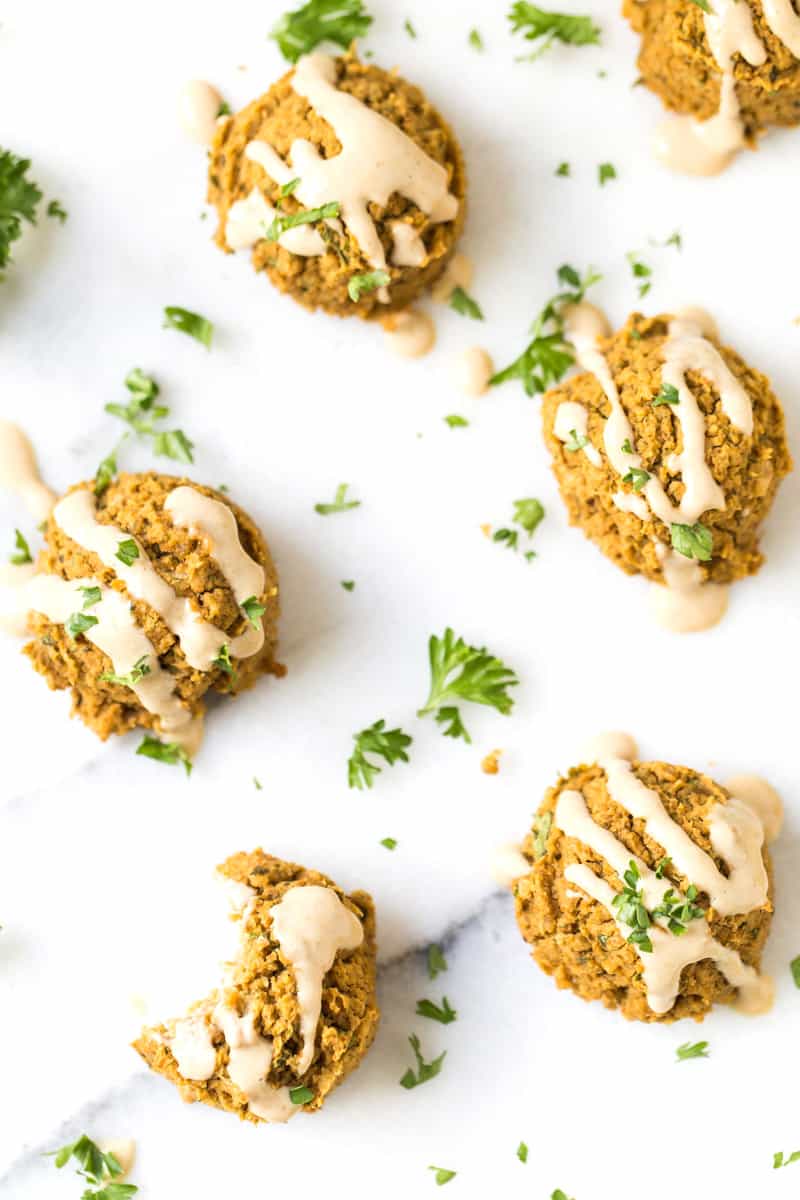 grain-free falafel bites with chickpeas