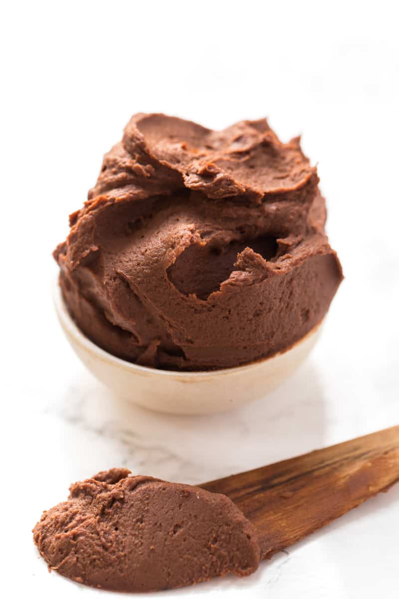 This HEALTHY Chocolate Frosting is made with a secret ingredient...sweet potatoes!