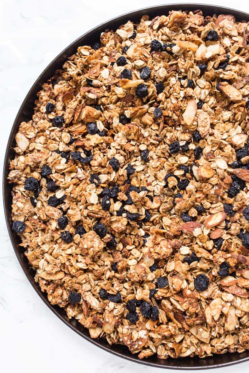 How to make the most DELICIOUS Honey Blueberry Quinoa Granola recipe!