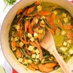 This EASY + VEGAN Green Curry Recipe is packed with flavor, is simple to make and tastes AMAZING!