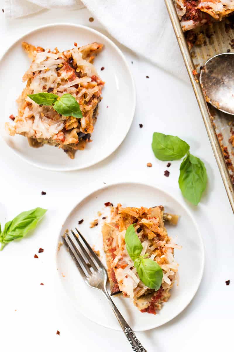 This VEGAN Eggplant Lasagna recipe is 100% made from scratch, healthy and gluten-free!