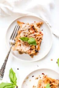 This VEGAN Eggplant Lasagna recipe is 100% made from scratch, healthy and gluten-free!