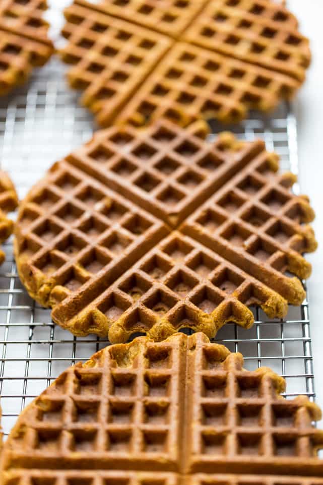 These HEALTHY Omega-3 Sweet Potato Waffles are the perfect weekend breakfast! They're light, fluffy, flavorful and also gluten-free!