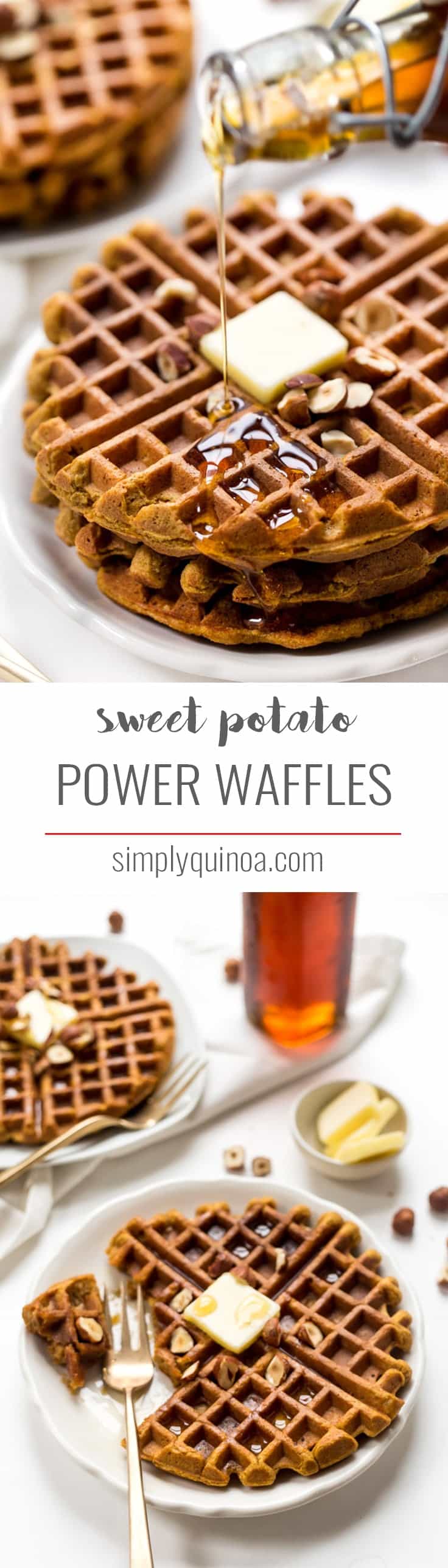 These HEALTHY Sweet Potato Waffles are packed with Omega-3s and make a perfect weekend breakfast! They're light, fluffy, flavorful and also gluten-free!