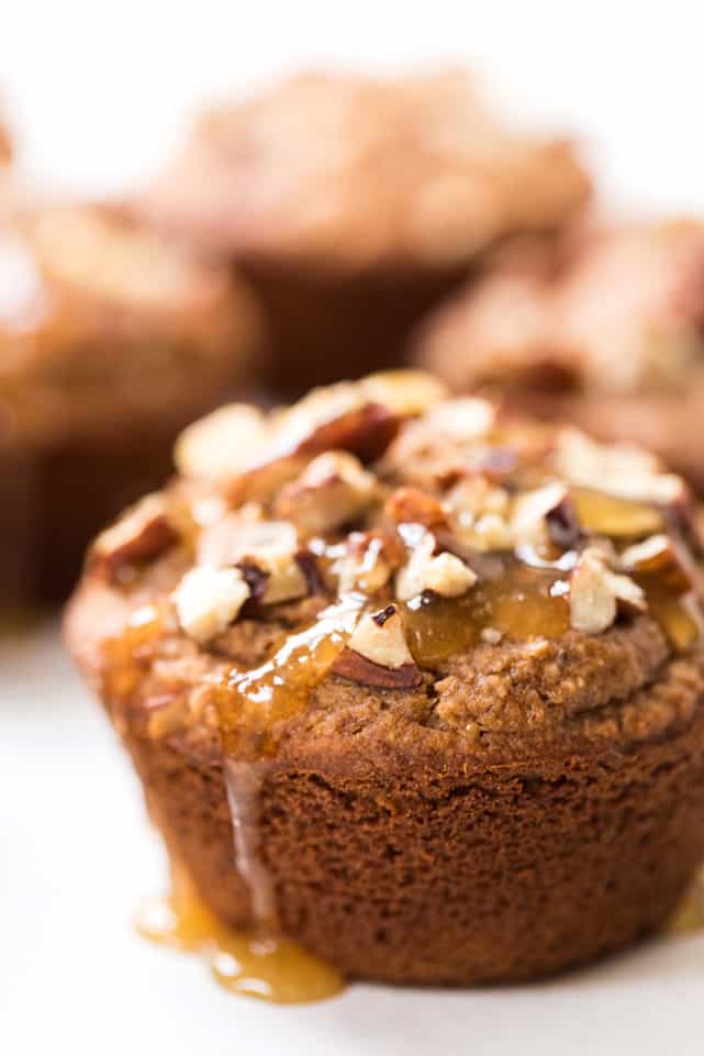 Made in a blender in just 5 minutes, these Healthy Honey Applesauce Muffins make a deliciously healthy breakfast or sweet snack!