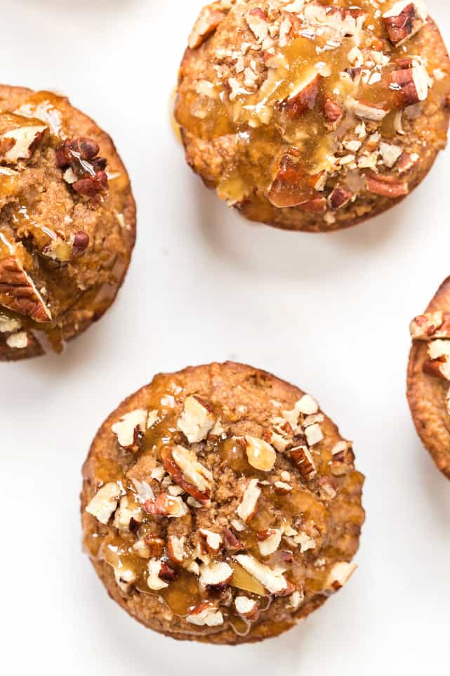 Made in a blender in just 5 minutes, these Healthy Honey Applesauce Muffins make a deliciously healthy breakfast or sweet snack!