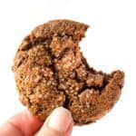 These CHEWY Ginger Molasses Cookies are super healthy, gluten-free, grain-free AND vegan!!