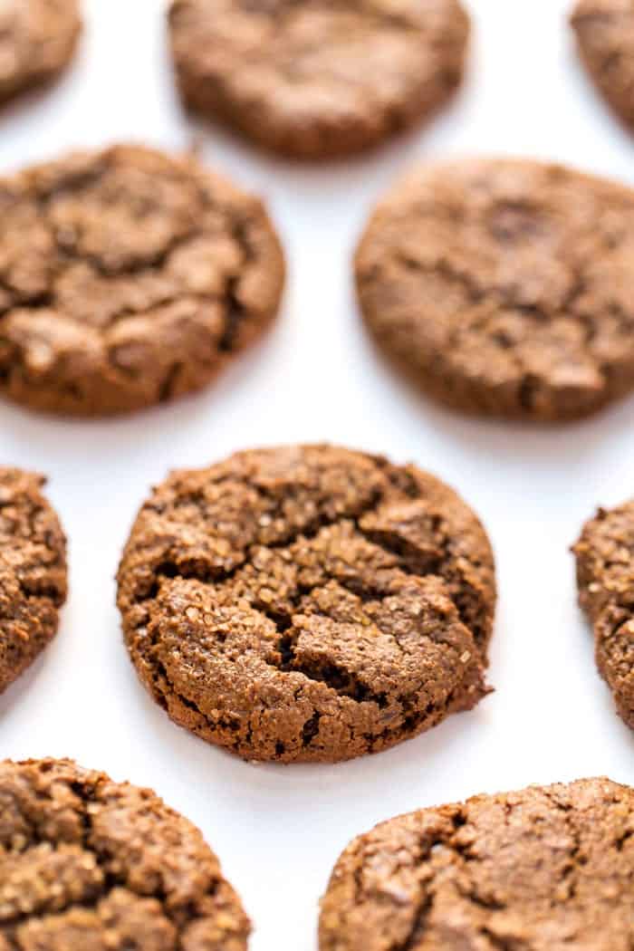 Chewy Ginger Molasses Cookies -- healthy, just one bowl and VEGAN!