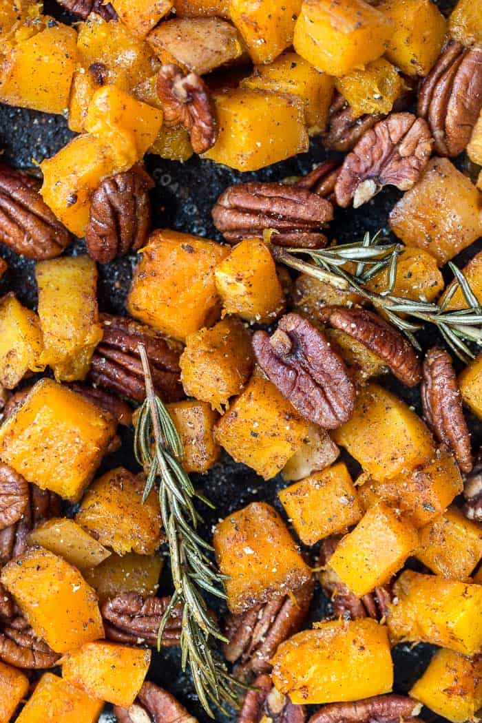 Maple Roasted Butternut Squash with Pecans - Simply Quinoa