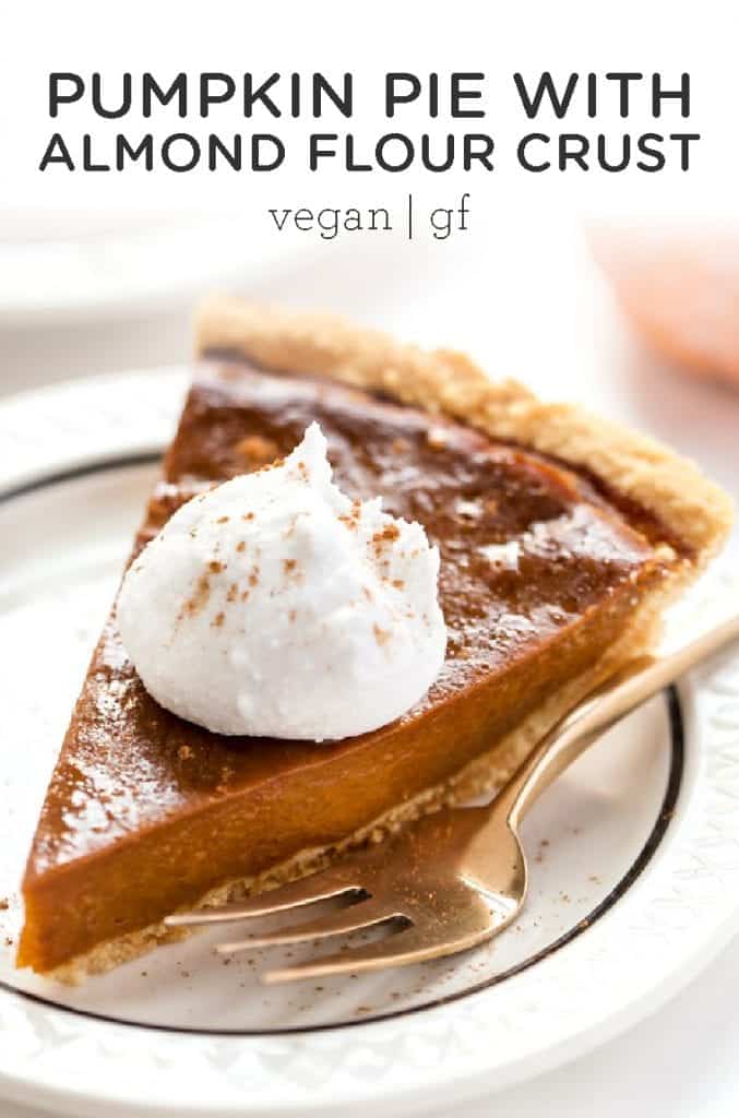 vegan pumpkin pie with almond flour crust