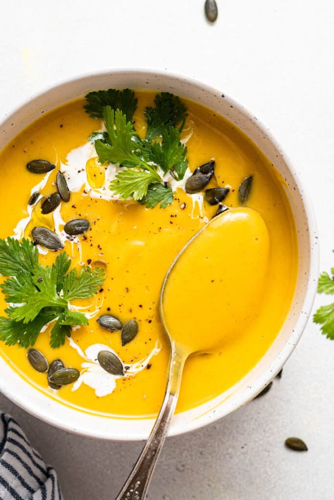 Curried Cauliflower & Acorn Squash Soup Simply Quinoa