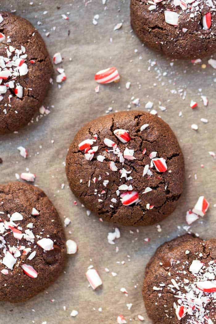 Dark Chocolate Peppermint Cookies