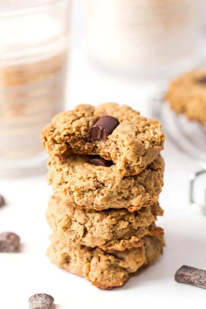 These HEALTHY Peanut Butter Blossoms are gluten-free, vegan and high-protein!! 