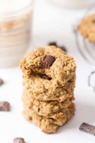 These HEALTHY Peanut Butter Blossoms are gluten-free, vegan and high-protein!!