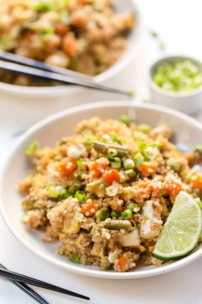 Crock-Pot® Pressure Cooker Fried Quinoa with Tofu - Simply Quinoa