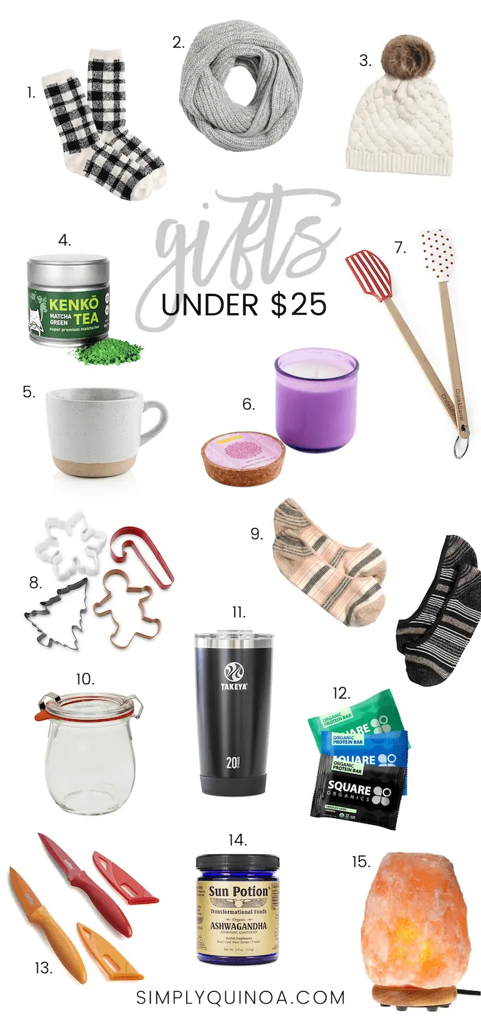 Holiday Gifts UNDER $25! Perfect for stocking stuffers, secret santa gift exchanges and more!