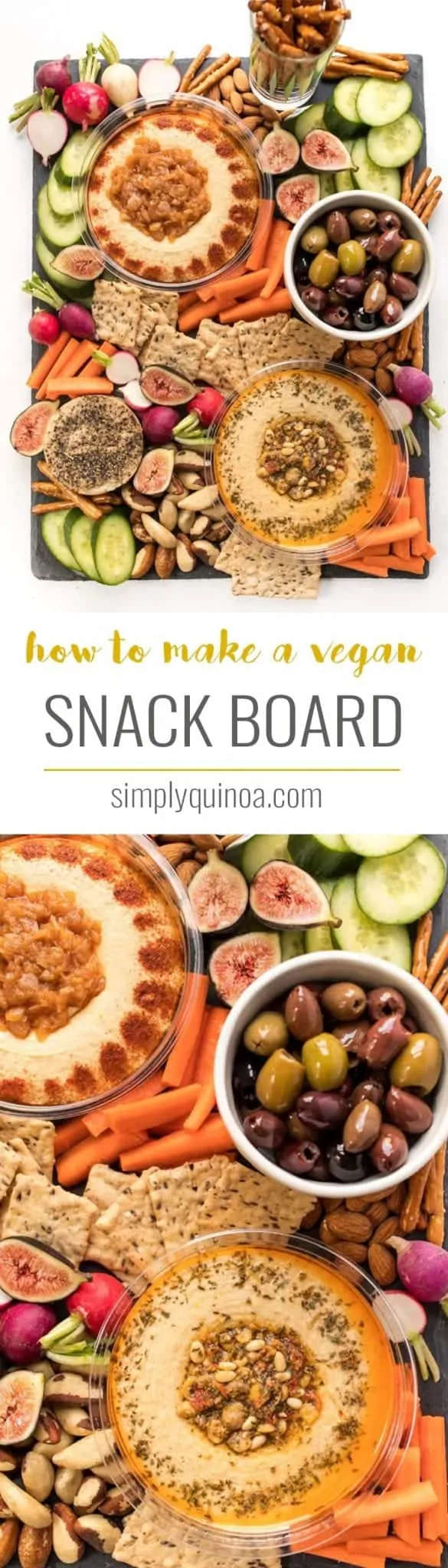 how to make a vegan snack board for Super Bowl