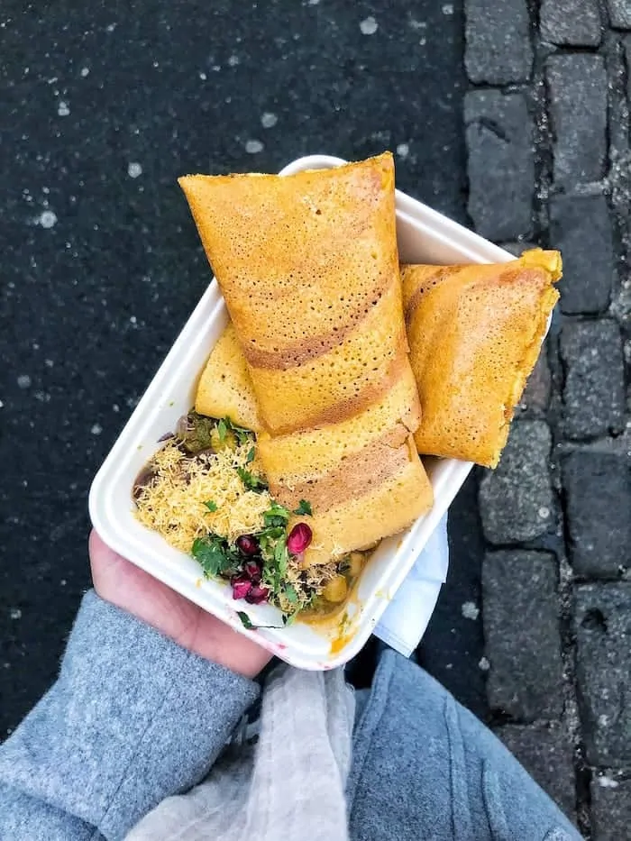 vegetarian indian food in borough market, london