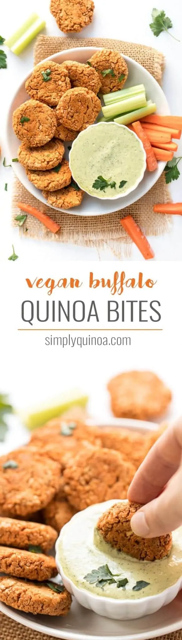 how to make vegan buffalo quinoa bites