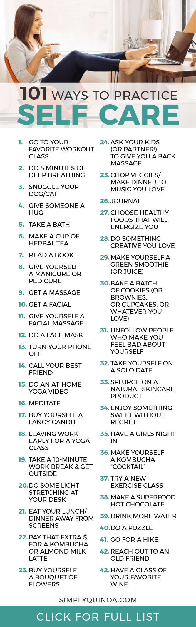 Why Self Care Is Important 101 Self Care Ideas Simply Quinoa