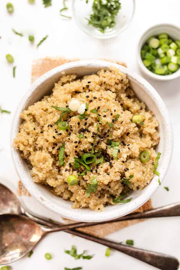 an easy quinoa recipe with miso and ginger