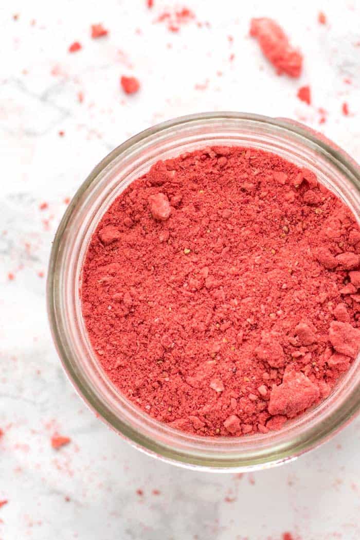 how to make strawberry powder from freeze-dried strawberries