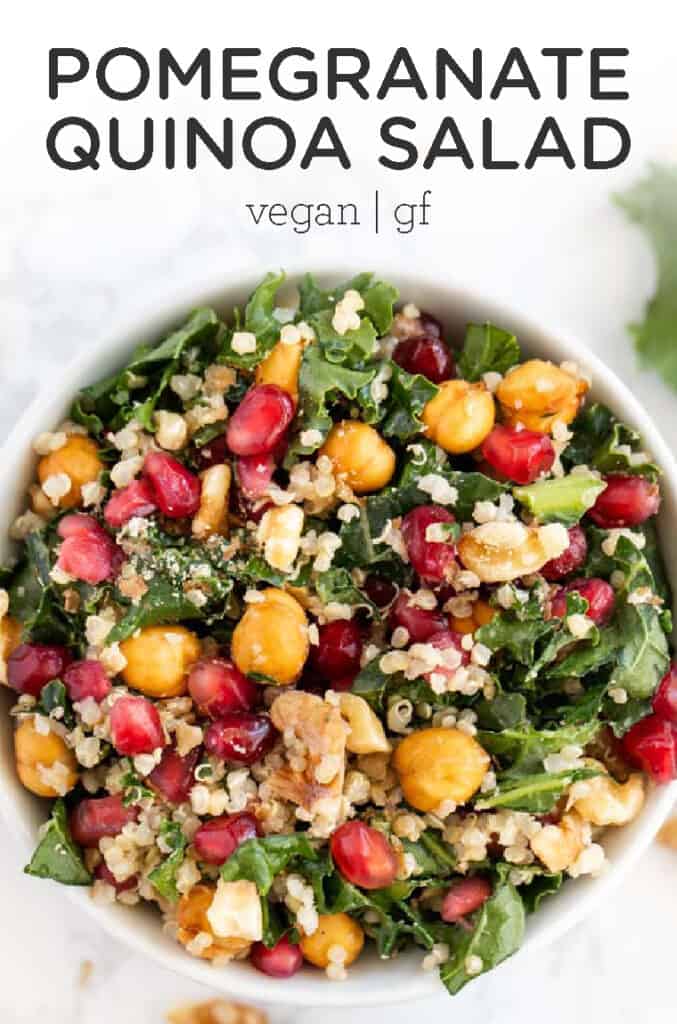 Kale Quinoa Salad with Pomegranate [Vegan & GF] - Simply Quinoa