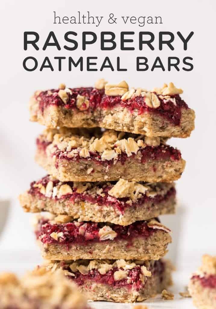 Vegan Raspberry Oatmeal Breakfast Bars