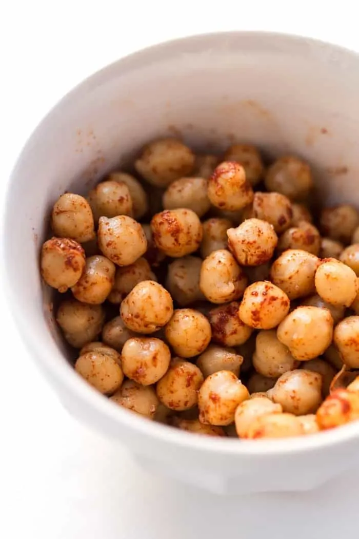 paprika spiced chickpeas for salads or buddha bowls