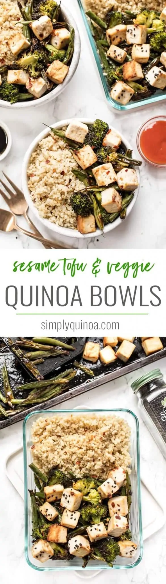 meal prep sesame tofu quinoa bowls