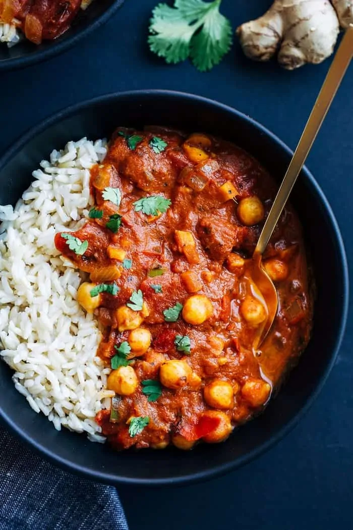 vegan chickpea tiki masala recipe