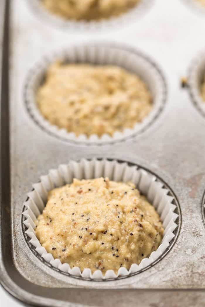 how to make gluten-free lemon poppy seed muffins