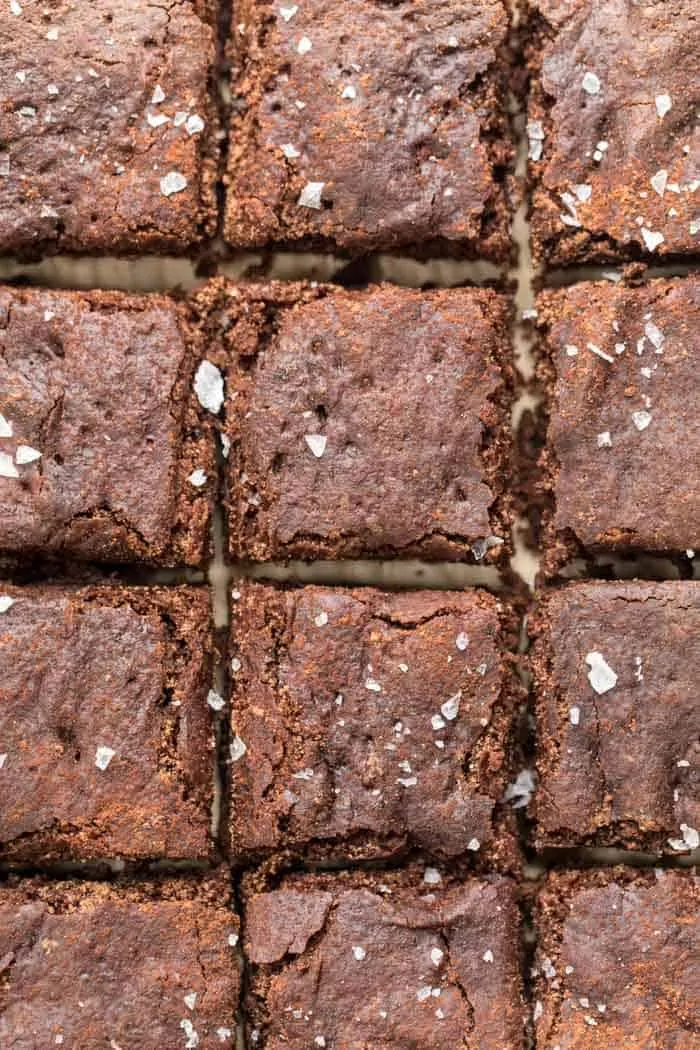 healthy vegan nutella brownies with homemade nutella