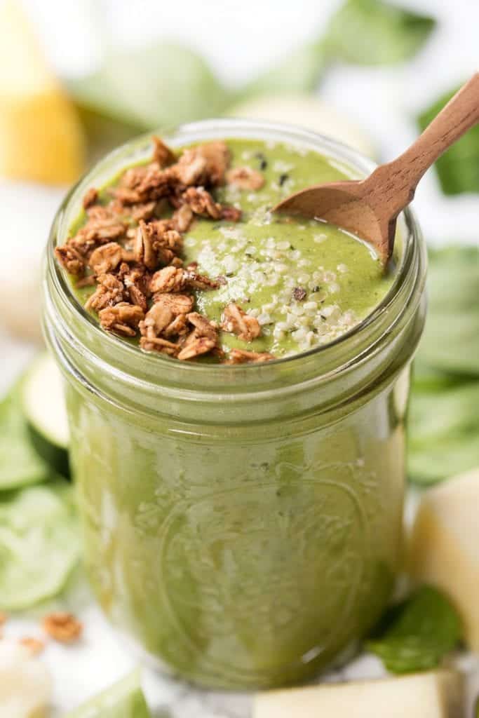 healthy pineapple green smoothie for picky eaters