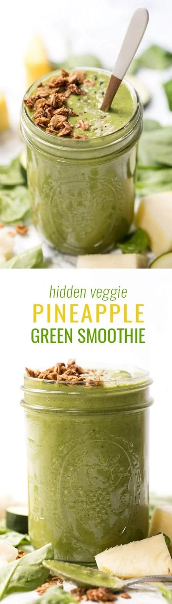 best pineapple green smoothie with veggies