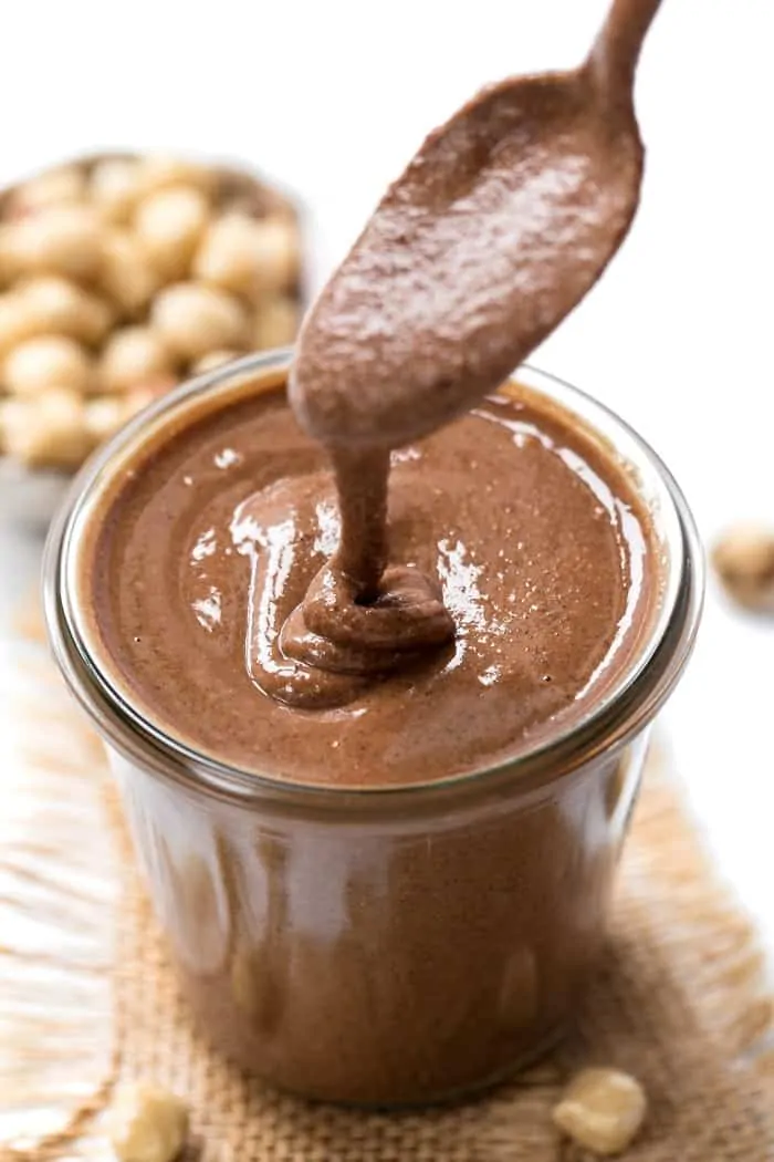 healthy vegan nutella recipe using superfood powders
