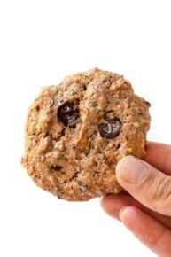 vegan protein cookies with coconut and chocolate