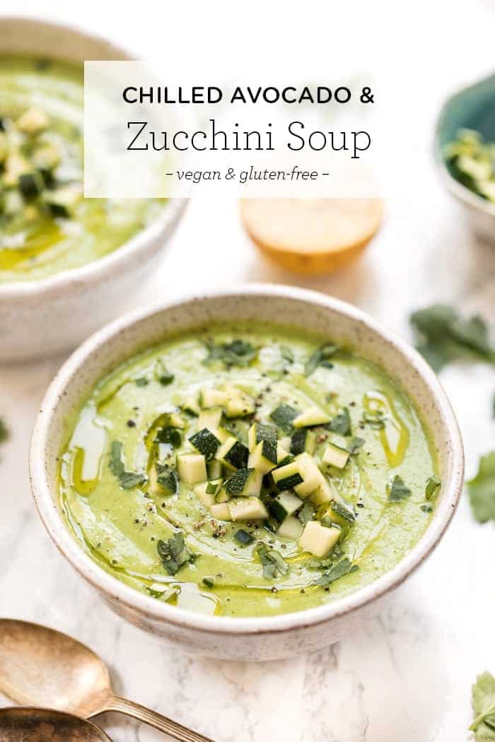 Chilled Zucchini Soup with Avocado and Coconut Milk