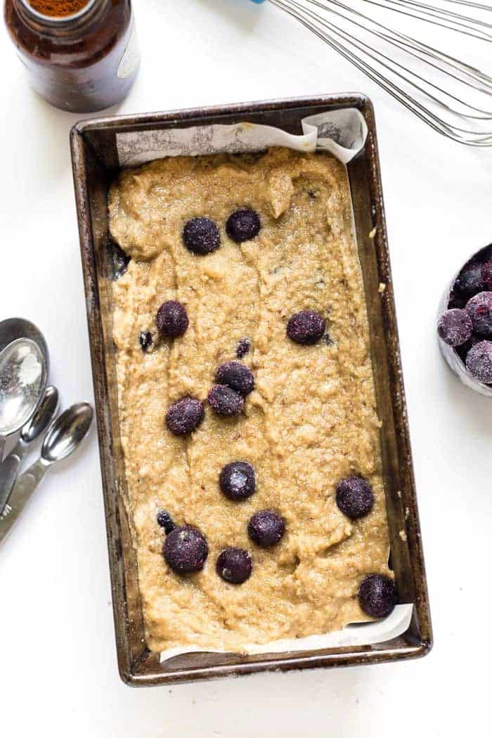 how to make healthy blueberry banana bread with almond flour