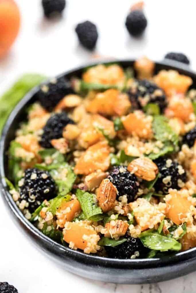 Blackberry & Apricot Salad with Quinoa and Mint