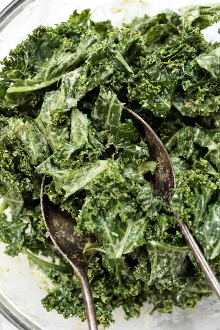 Creamy Kale Salad with Tahini Dressing