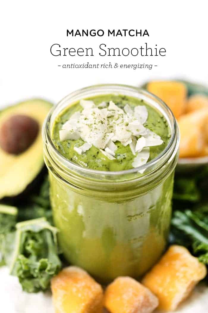 Easy Green Smoothie Recipe with Matcha and Mango