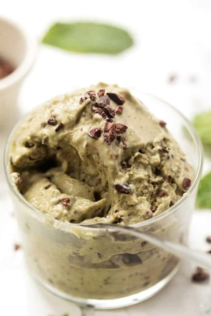 Mint Chip Avocado Ice Cream