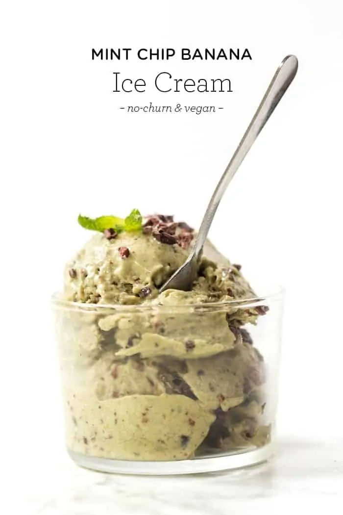 Mint Chip Banana Ice Cream with Avocados