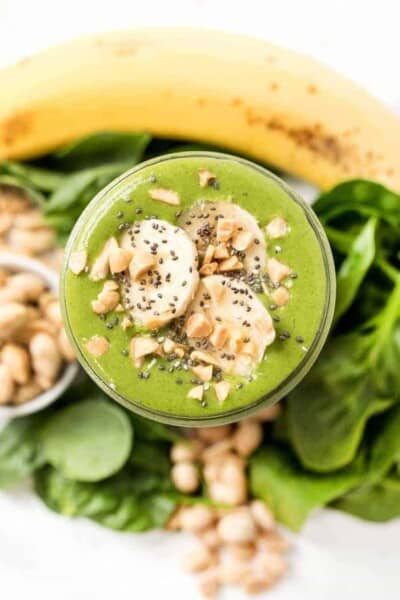 Peanut Butter Banana Green Smoothie Recipe