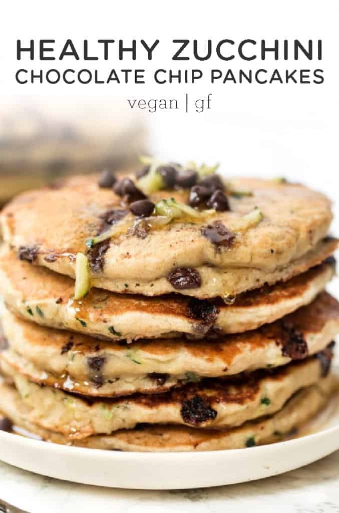 Zucchini Chocolate Chip Pancakes